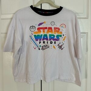 Large (L) Star Wars Pride glitter Crop Top